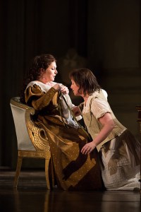 Rebecca Evans as Countess Almaviva and Anna Bonitatibus as Cherubino in Le nozze di Figaro, The Royal Opera © ROH / Mark Douet 2014 